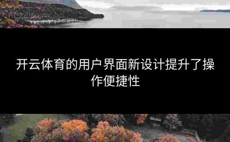 开云体育的用户界面新设计提升了操作便捷性
