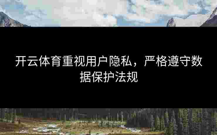 开云体育重视用户隐私，严格遵守数据保护法规