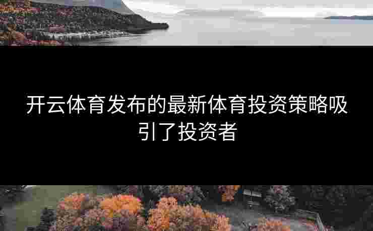 开云体育发布的最新体育投资策略吸引了投资者