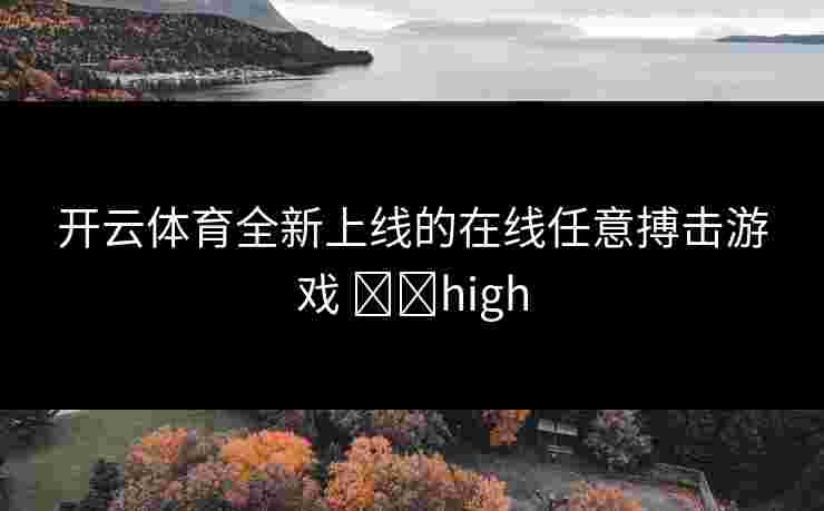 开云体育全新上线的在线任意搏击游戏 기대high